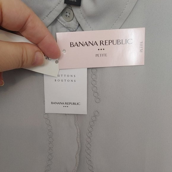 NEW Banana Republic gray size large sleeveless blouse Large - Picture 4 of 5